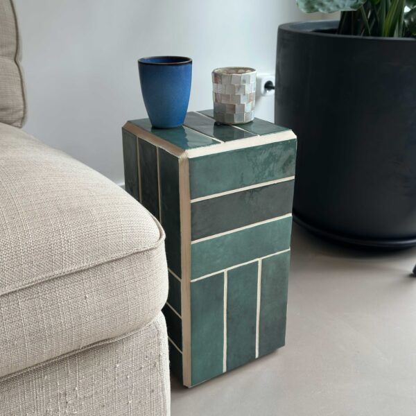 Groene Tegeltafel van Keramiek - Afbeelding 2