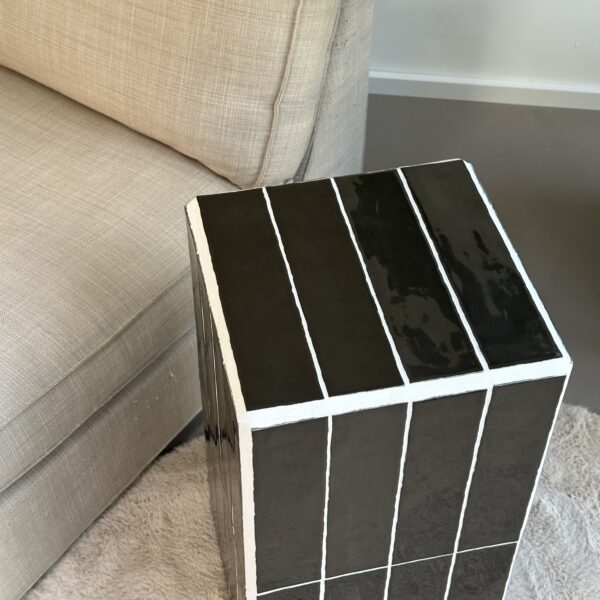 Tegeltafel Gemstone Onyx Zwart Wit - Afbeelding 3