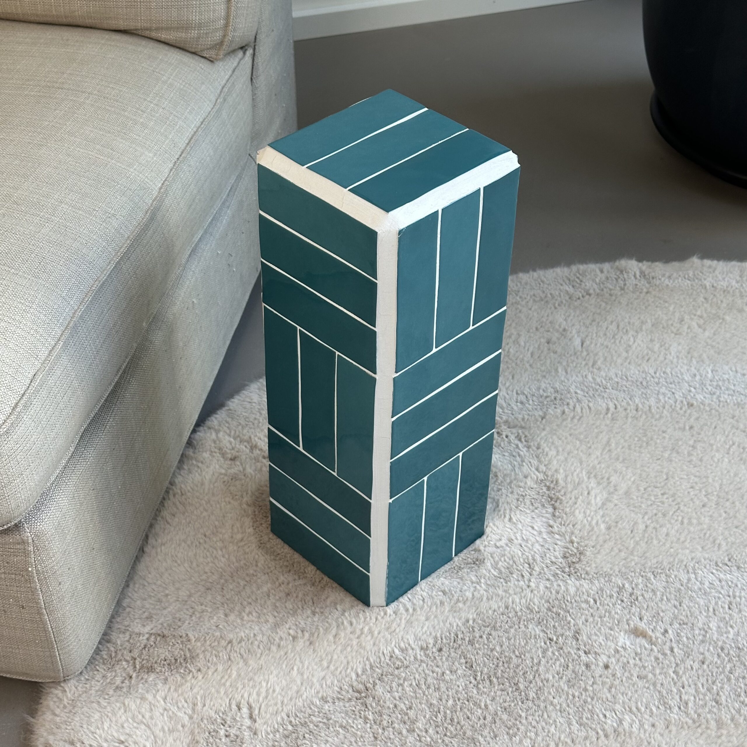 tegeltafel bondi blue, wit voegmortel
