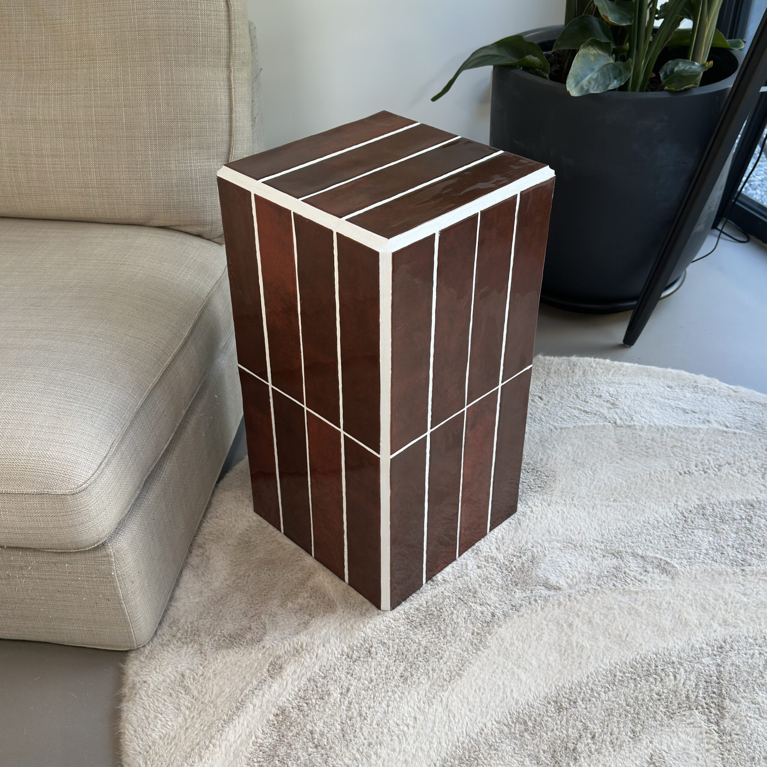tegeltafel gemstone onyx rood